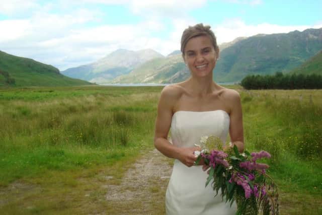 Undated handout photo issued by the Jo Cox Foundation of Jo Cox on her wedding day.