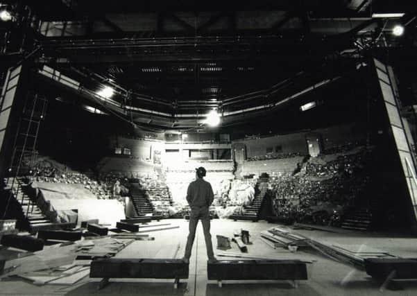 West Yorkshire Playhouse, Leeds
Quarry Hill, inside the Quarry theatre which opens on March 8, 1990. Picture shows Mr Rob Jones WYP head of design surveys the 750-seat theatre.