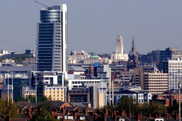The skyline of Leeds city centre