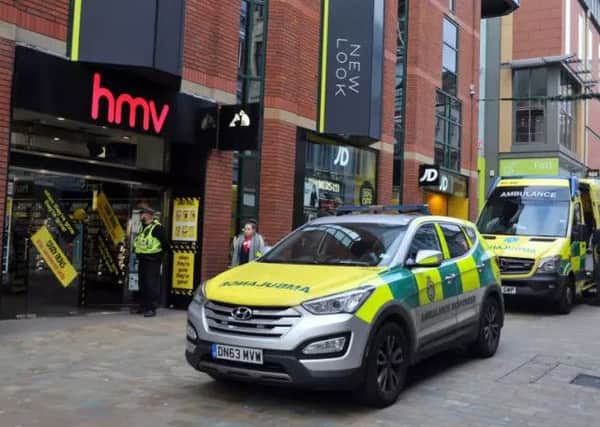 The scene after Friday's incident at HMV.