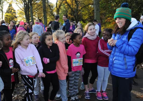 Hannah Corne of  Leeds, is shaping the lives of local girls through her Mini Mermaid Running Club.
Pictured at Parkrun Roundhay Park, Leeds     5th nov 2016