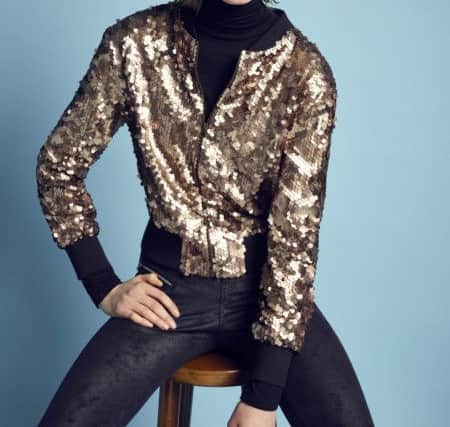 V by Very sequin bomber jacket, was Â£48, now Â£40, at Very.co.uk.