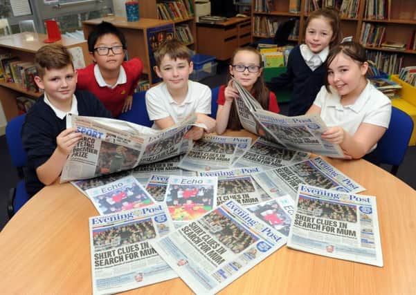 Children from Kippax Ash Tree Primary School taking part in the YEP-backed Let's Read: LEEDS scheme. From left, Matthew Nicholson, Euan Xia, Jacob Sherburn, Emily Gent, Ellie Smith and Keira I'anson.