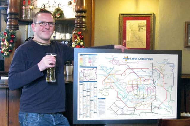 Pub map maker Steve Lovell at The Palace, Kirkgate, Leeds.