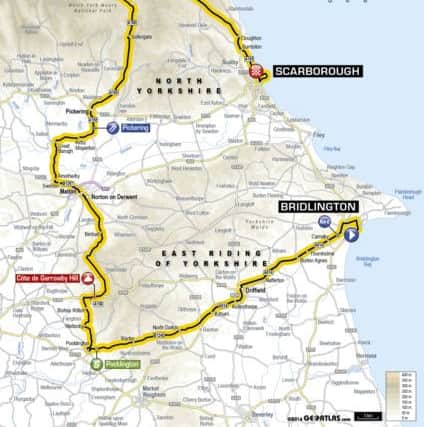 The route of the 2017 Tour de Yorkshire.