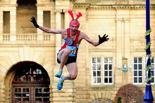 Jonny Cartwright from Huddersfield gets into the spirit. Picture: Simon Hulme.