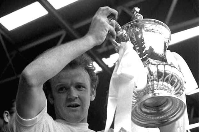 MEMMORY LANE: Leeds United's Billy Bremner lifts the FA Cup after defeating Arsenal 1-0 in 1972.