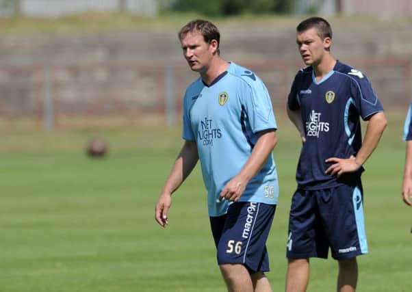 Leeds United manager Simon Grayson and rising talent Jonny Howson back in 2010.
