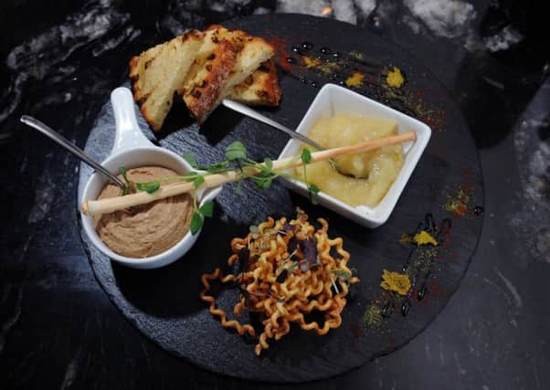 Oliver............ Amici, Harrogate Road, Leeds.
Pate Alla Yorkshire. Chicken liver pate, with Altumura bread.
7th December 2016.
Picture : Jonathan Gawthorpe