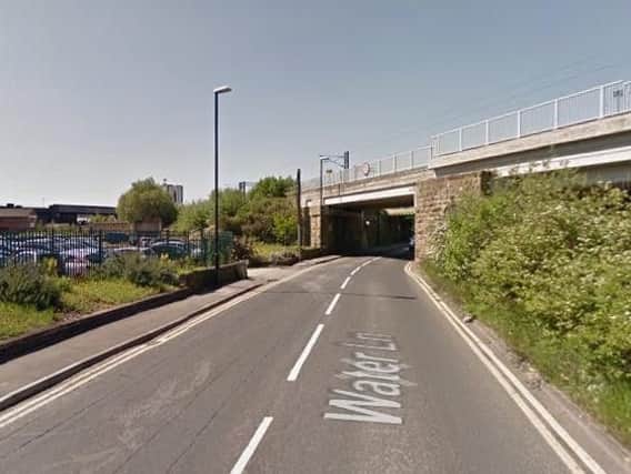A wagon has collided with a bridge in Water Lane, Leeds, this morning. Picture: Google
