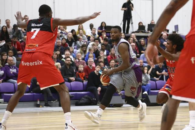 Absent friend: Leeds Forces Disraeli Lufadeju will sit out this weekends games against Bristol Flyers and Plymouth Raiders after injuring a ligament in his finger. (Picture: Kieron Nevison)