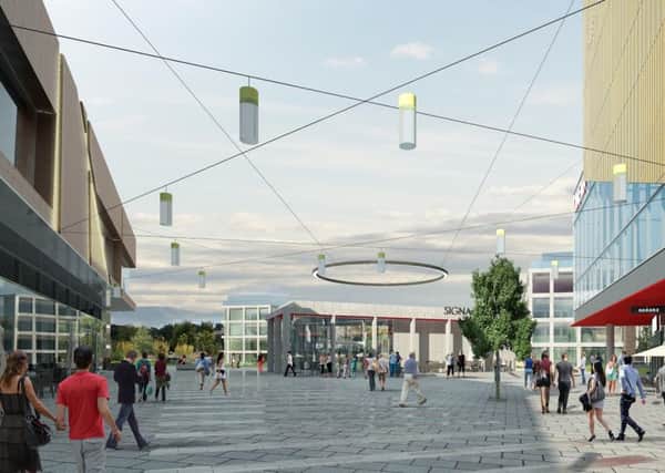 An artist's impression of the new shopping complex at Thorpe Park.