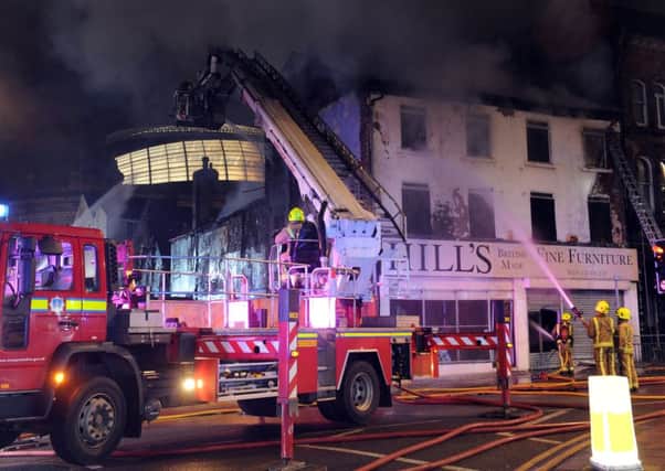 Fire at Hill's Furniture Store, Leeds