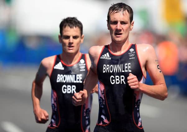Alistair and Jonny Brownlee in action.