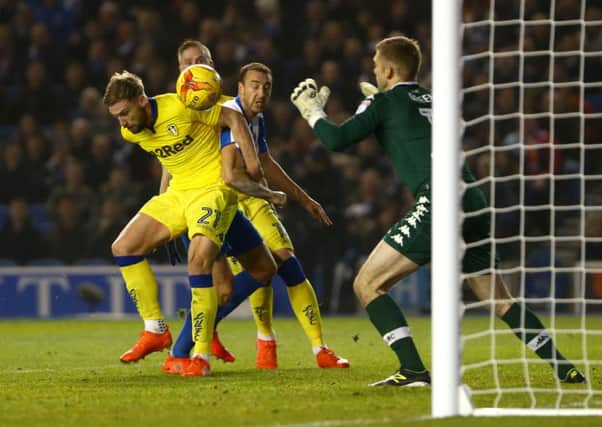 Leeds United goalkeeper Rob Green in action at Brighton.