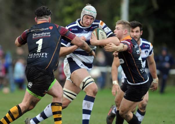 Guy Borrowdale scored two tries for Yorkshire Carnegie against Newport-Gwent XV after coming on as a replacement. PIC: Steve Riding