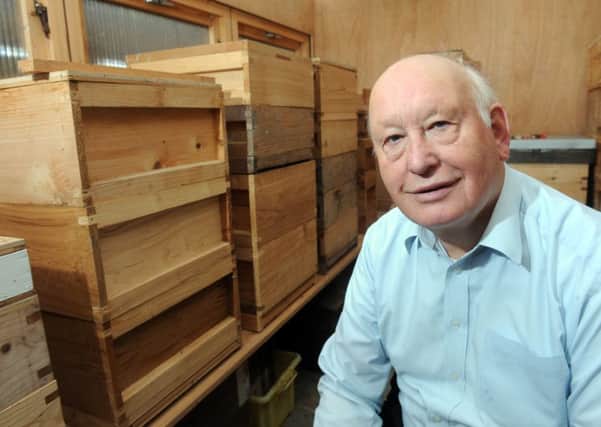 Michael Badger  of Roundhay in his Bee House.......story Neil Hudson    24th oct 2016