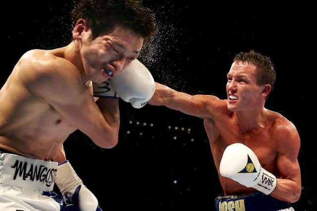 Josh Warrington, right, has signed up with Frank Warren's promotion company