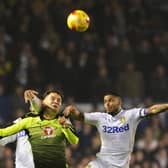 Liam Bridcutt challenges for a high ball against Reading. PIC: Bruce Rollinson