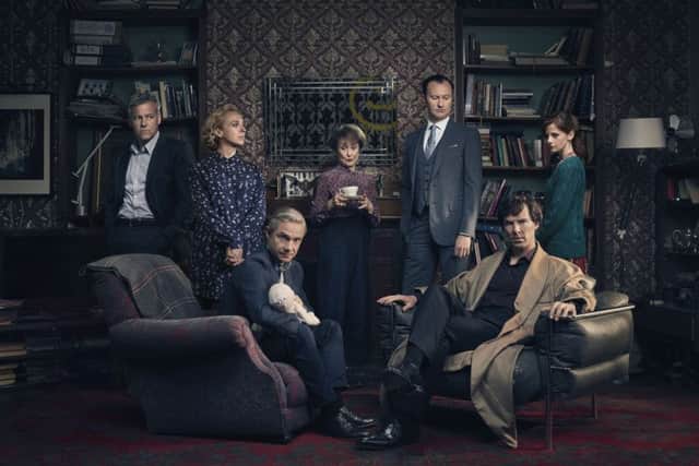 HOLMES COMFORTS: Benedict Cumberbatch and Martin Freeman lead a star cast when Sherlock returns to our screens on New Years Day.