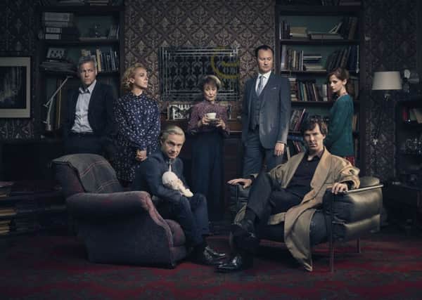 HOLMES COMFORTS: Benedict Cumberbatch and Martin Freeman lead a star cast when Sherlock returns to our screens on New Years Day.