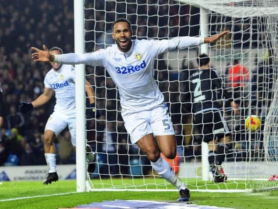 Kyle Bartley after heading home the last minute winner