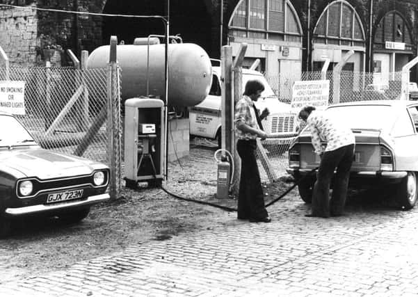 Leeds, Wellington Street, 6th August 1975

Used YEP letters page

The first Leeds city centre filling station for vehicles converted to run on petroleum gas has opened in Wellington Street, Leeds.

Cargoes Cargas Ltd. has moved its filling point from Birkenshaw to a site in the old Central Station goods yard at the junction of Wellington Street and Queen Street.

Mr. Ray Hughes, managing director, explained.

"We were desperate to get into Leeds city centre.
Now we are able to offer a better service to fleet owners andprivate motorists who have had their cars converted."

The filling station has a small tank which can easily be replenished every day from the company's larger installation at Ossett.