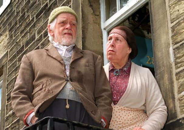 TV FAVOURITES: Bill Owen and Kathy Staff as Compo and Nora Batty in Last of the Summer Wine.