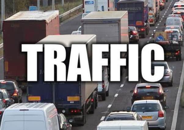 Queues are building on the M1 following an accident