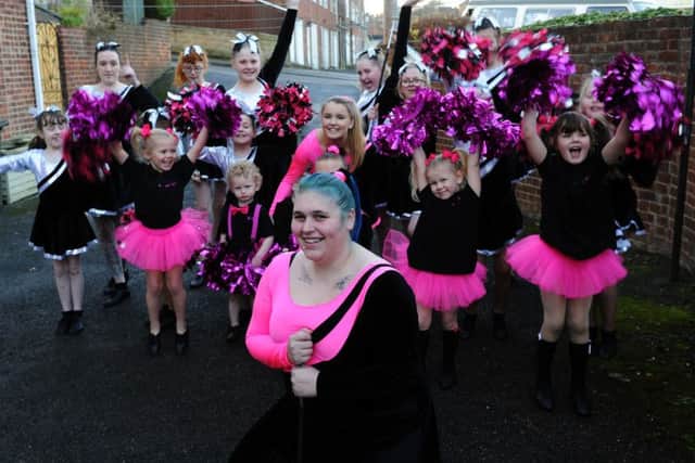 Troupe leader Shannon Pullen with the newly formed Morley Allstars Majorettes, who have been praised for being inclusive and giving a chance to dancers  with a wide range of disabilities.
 21st December 2016.
Picture : Jonathan Gawthorpe
