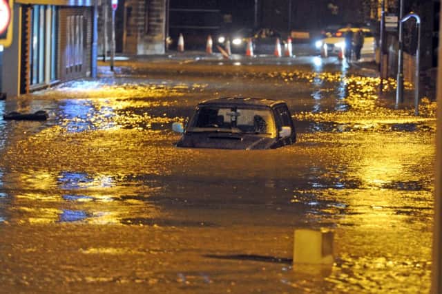 Floodwaters after the River Aire burst its banks. PIC: Tomy Johnson