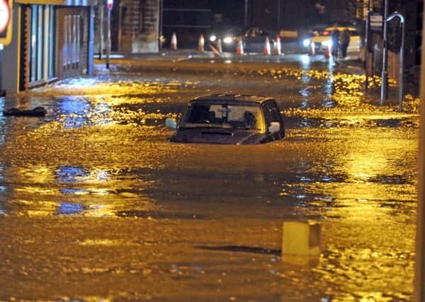 Floodwaters after the River Aire burst its banks. PIC: Tomy Johnson