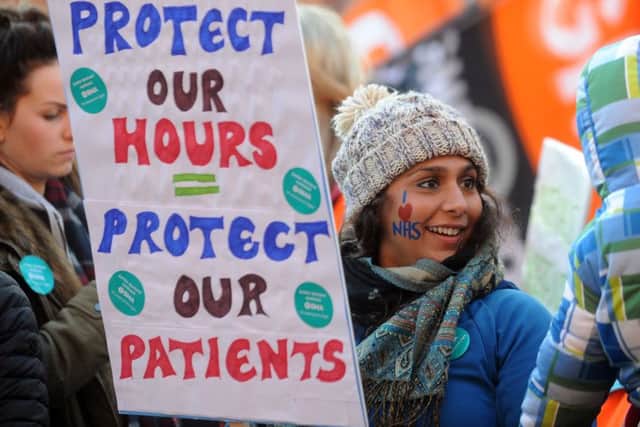 Junior Doctors Strike at the Leeds General Infirmary. PIC: Simon Hulme