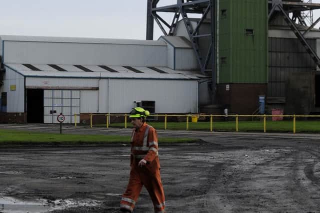 Activity round the pit head as deep coal mining comes to an end in the UK at Kellingley Colliery.   18 December 2015.  Picture Bruce Rollinson