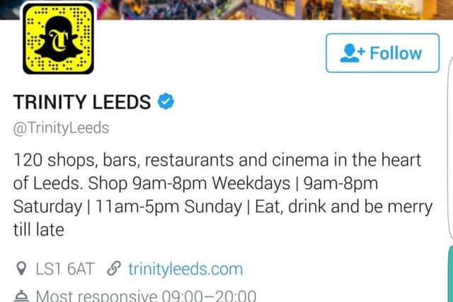The tweet, showing on the official account page on Wednesday night