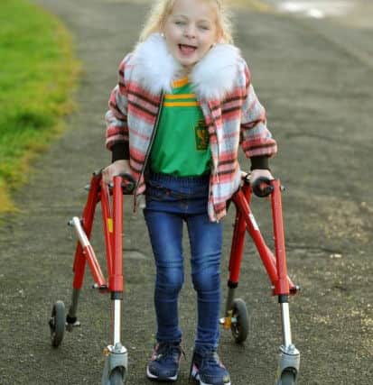 27 December 2016.......  Coopa Ellis-Adams, 5,  at home in Hunslet. The family is hoping to raise Â£35,000 for an operation at the LGI for her to be able to walk unaided after she was diagnosed with cerebral palsy. Presently she requires the use of a wheelchair or walking frame as the condition mainly affects her legs. Picture Tony Johnson.