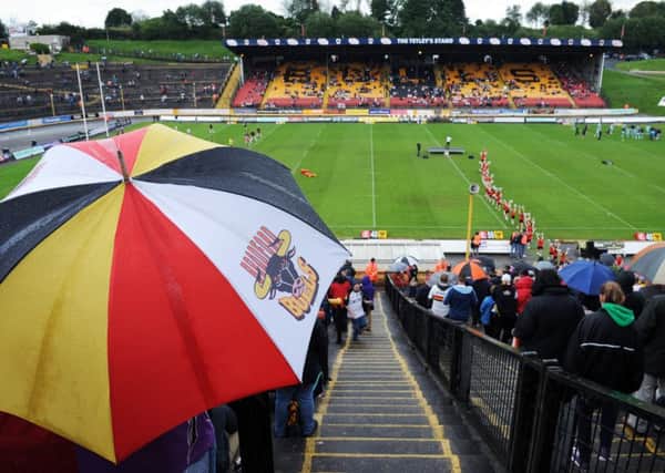 Weathering the storm at Odsal.