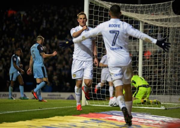 Chris Wood scores his second goal against Rotherham United.