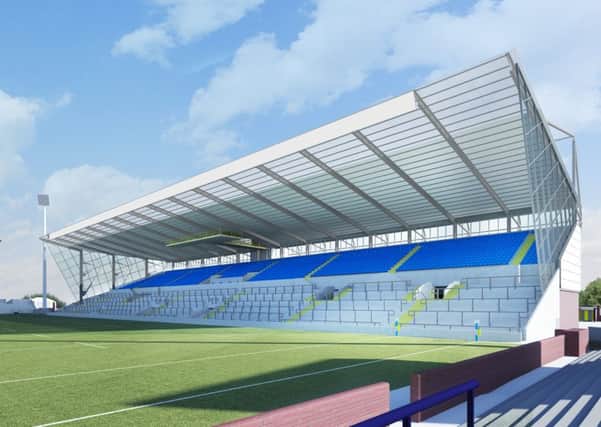 An artist's impression of the new rugby south stand
