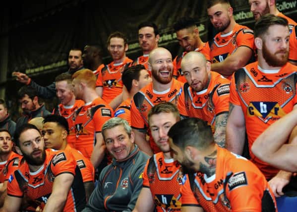 Castleford Tigers players at the club's media day.
