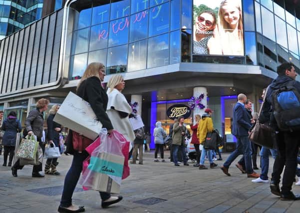 27 November 2015 .......         Black Friday shoppers in Leeds city centre. Picture Tony Johnson