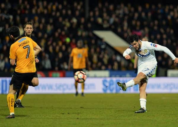 Alex Mowatt fires in a shot against Cambridge United. (Picture: Bruce Rollinson)