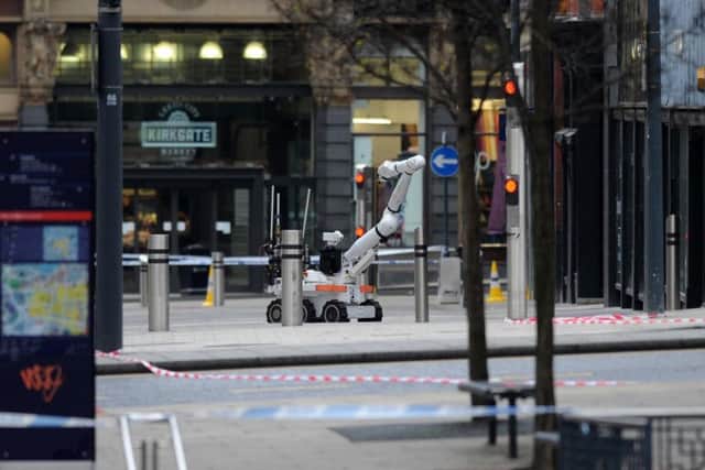 The bomb scare forced Leeds city centre into lockdown