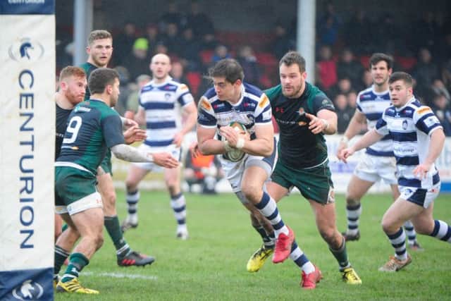 Action from Yorkshire Carnegie v Ealing Trailfinders in Scarborough.