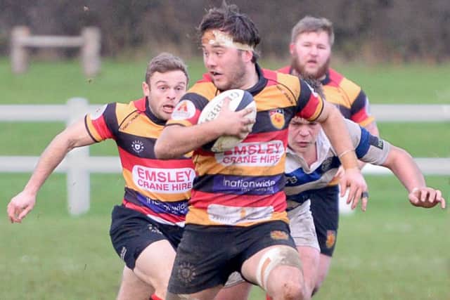 Harrogate's match-winning try scorer Guy Coser.