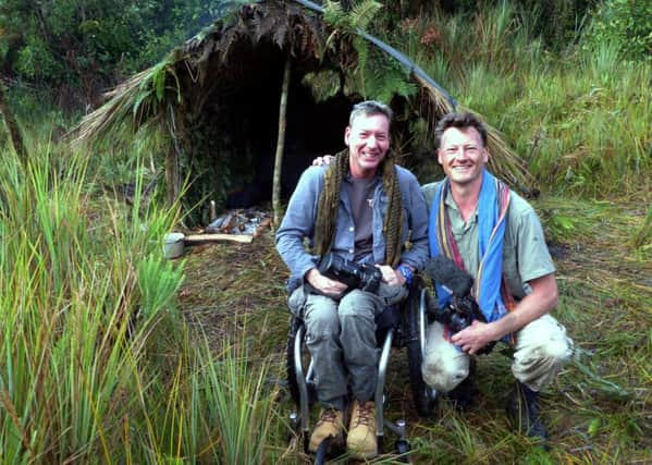 INCREDIBLE JOURNEY: Frank Gardner and Benedict Allen in Papua New Guinea, on the trail of birds of paradise.