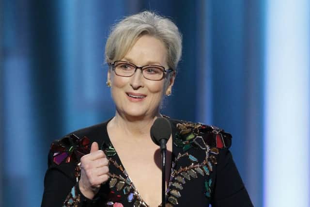 HEARTFELT:  Meryl Streep accepting the Cecil B. DeMille Award at the 74th Annual Golden Globe Awards.