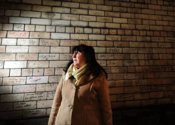 Leeds City Councillor Liz Nash pictured under the Dark Arches, on Swinegate. PIC: Simon Hulme