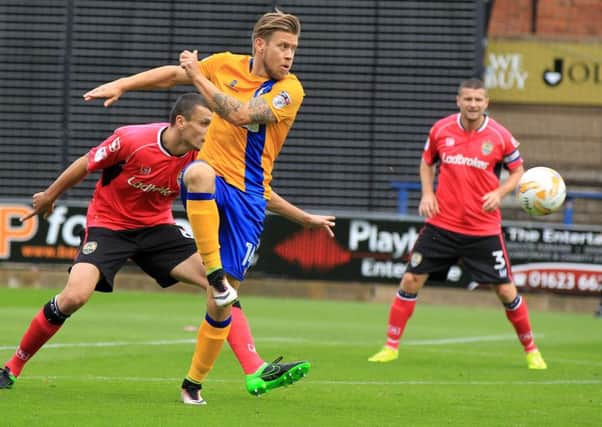 Mansfield Town midfielder Kevan Hurst who has signed on loan with Guiseley until the end of the season.