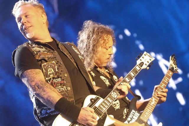 NAWN 1508303AM20 Leeds Festival. Metallica's James Hetfield and Kirk Hammett. (1508303AM20)
